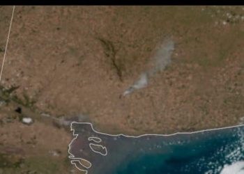 Combaten un incendio forestal en la zona de «Los Siete Puentes» sobre la Ruta 51