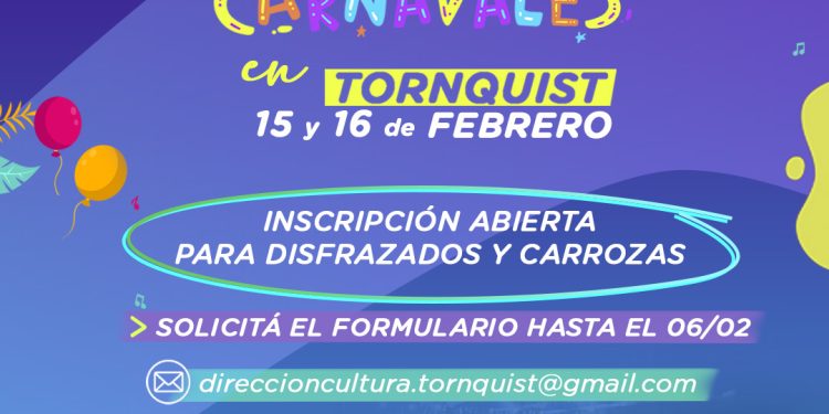 Carnavales Tornquist: Inscripciones abiertas para disfrazados y carrozas