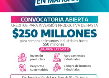 Producción: Nuevo programa de créditos con bonificación de tasas