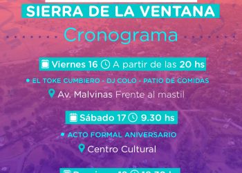 Sierra de la Ventana celebrará su 118º aniversario con diferentes actividades