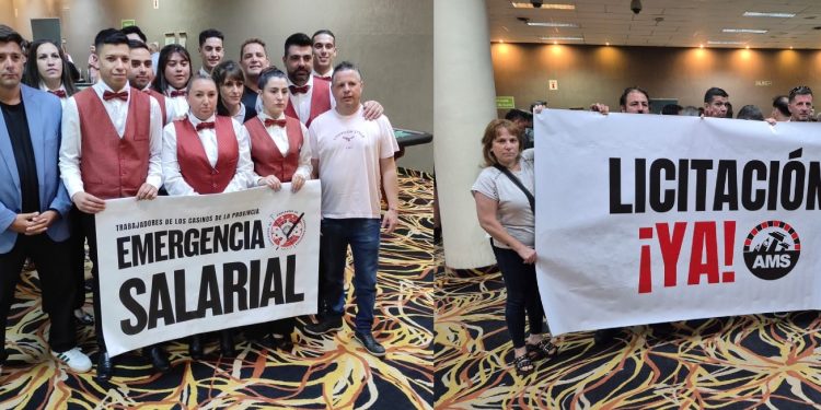 Trabajadores de casinos lanzan fuerte reclamo por emergencia salarial y exigen la licitación de las salas