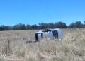 Despiste y vuelco en la Ruta 76