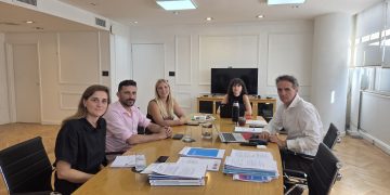 Estefanía Bordoni se reunió con funcionarios provinciales para avanzar en obras hídricas y de infraestructura