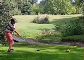 Promesa del Golf: Con solo 8 años, Tobias García debutó en los 18 hoyos del Golf Club Sierra de la Ventana