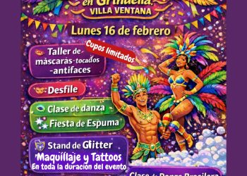 Villa Ventana se viste de Carnaval: Creatividad, ritmos brasileños y fiesta de espuma