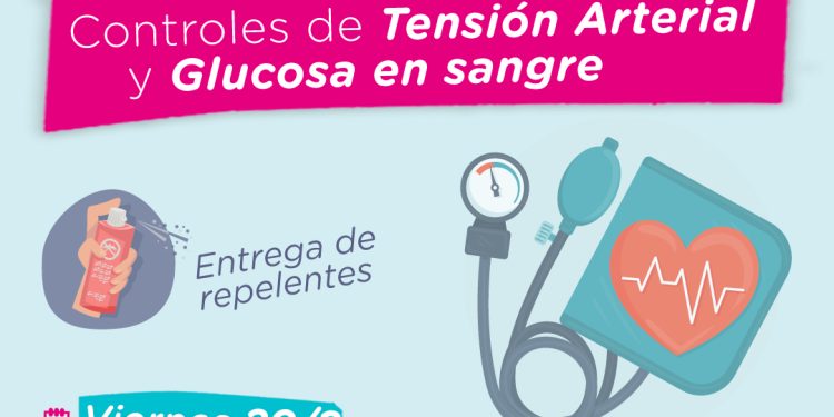 Este viernes habrá controles de tensión y glucosa en sangre en hall del Palacio Municipal