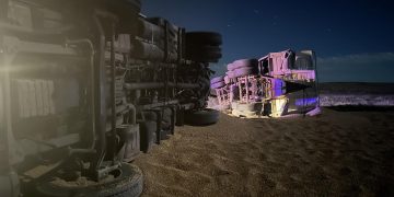 Volcó camión cerealero en Ruta 33