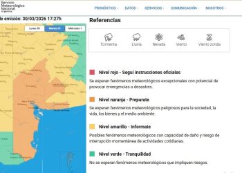 Alerta naranja por tormentas severas: ráfagas de 90 km/h y abundante caída de agua en el sudoeste bonaerense