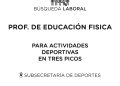 Búsqueda laboral: Profesor/a de Educación Física