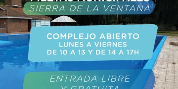 El Complejo de Piscinas de Sierra de la Ventana permanecerá abierto durante marzo