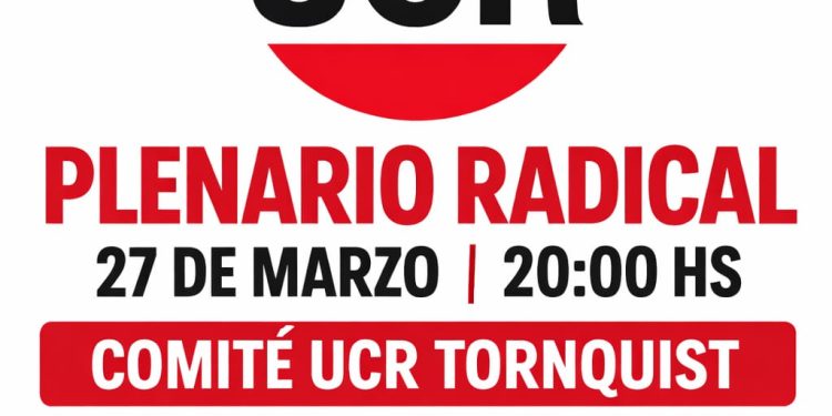 La UCR de Tornquist convoca a un plenario partidario para finales de marzo