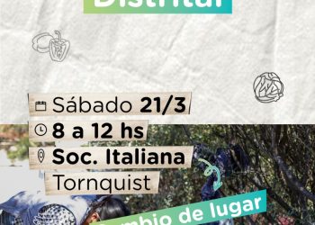 Cambio de lugar para la feria municipal distrital en Tornquist por pronóstico de lluvias