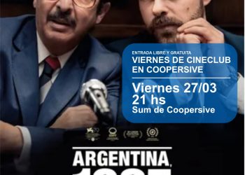Cineclub en Coopersive: «Argentina, 1985» cierra el mes homenaje a la Memoria, la Verdad y la Justicia