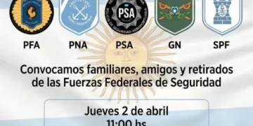 Se estaría gestando para el 2 de abril una protesta conjunta de las cinco fuerzas federales