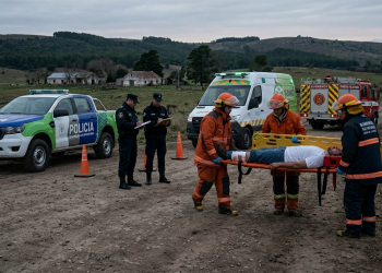 Sierra de la Ventana: Un hombre resultó herido tras accidentarse en la Estancia La Vigilancia