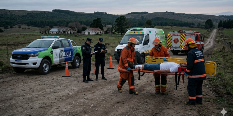 Sierra de la Ventana: Un hombre resultó herido tras accidentarse en la Estancia La Vigilancia