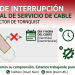 Corte del servicio de cable en un sector de Tornquist