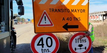 Vialidad Nacional actualiza la limitación de carga sobre el puente de la RN 3 en Bahía Blanca