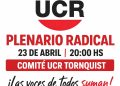La UCR de Tornquist convoca a su segundo plenario local para definir líneas de acción