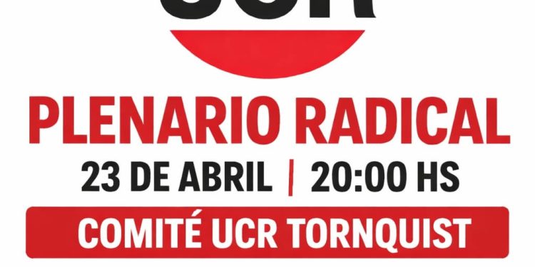 La UCR de Tornquist convoca a su segundo plenario local para definir líneas de acción