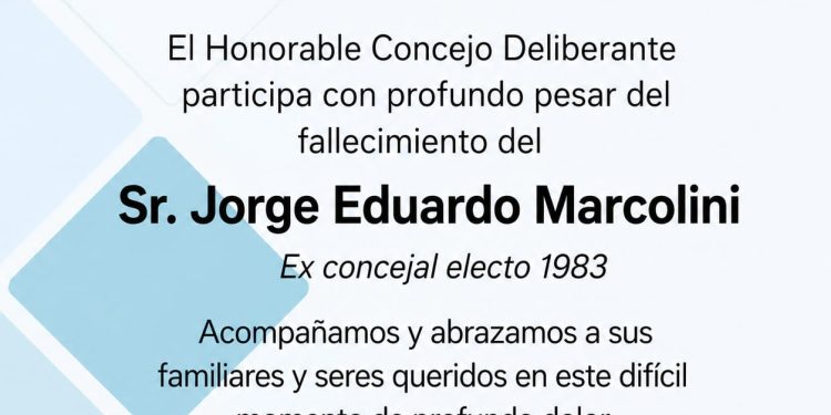Participación por el fallecimiento de Jorge Eduardo Marcolini