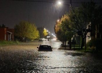Intensas lluvias provocaron anoche en una hora anegamientos en Coronel Suárez, en algunos lugares de la ciudad cayeron más de 90 mm