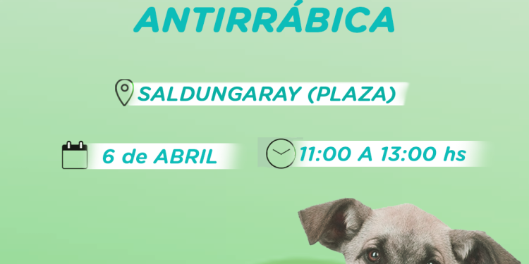 Habrá una jornada de vacunación antirrábica y desparasitación en Saldungaray