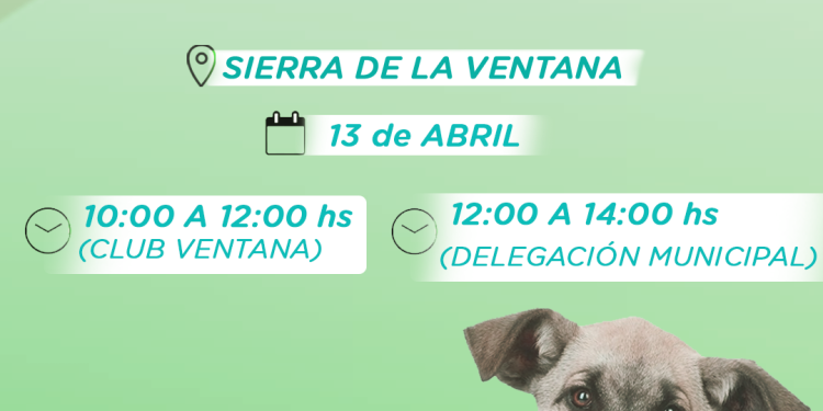 Continúan las jornadas de vacunación antirrábica en Sierra de la Ventana