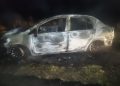 Susto en la Ruta 76: un auto sufrió pérdidas totales tras incendiarse a primera hora de la mañana