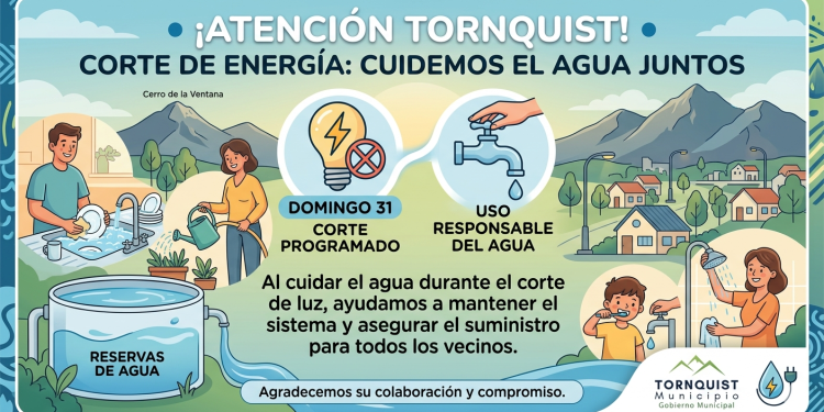 Tornquist Municipio llama al compromiso comunitario para preservar las reservas de agua este domingo