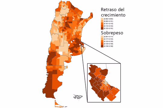 Mapa del sobrepeso y el retraso del crecimiento en la Argentina: en qué zonas del país coexisten