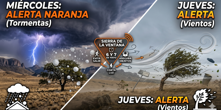 Alerta meteorológica en la región: miércoles de tormentas fuertes y jueves con ráfagas intensas