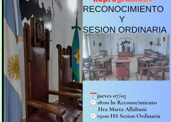 Reprogramación de actividad legislativa y acto de reconocimiento en el H.C.D.
