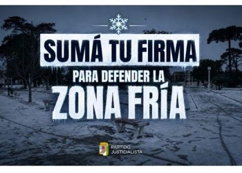 Información del Partido Justicialista de Tornquist: Suma tu firma para defender la zona fría