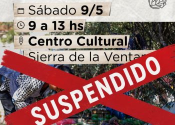 Suspendida la feria municipal de este sábado en Sierra de la Ventana
