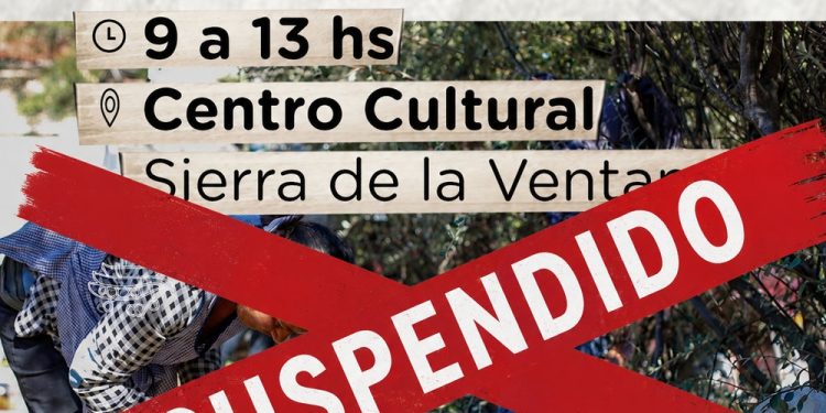 Suspendida la feria municipal de este sábado en Sierra de la Ventana