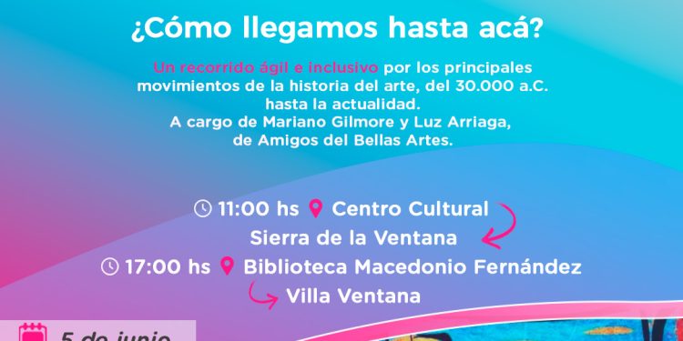 ‘Arte Contemporáneo: ¿Cómo llegamos hasta acá?’: Charla en Villa Ventana y Sierra de la Ventana