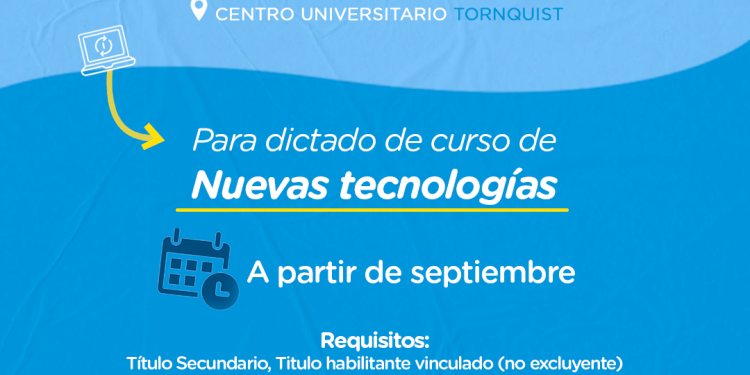 Convocatoria a talleristas profesionales para curso en el Centro Universitario Tornquist