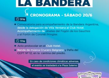 El Club Hotel de la Ventana será escenario del Día de la Bandera en el distrito