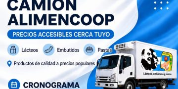 El Camión de Alimencoop llega al distrito con lácteos, embutidos y pastas a precios populares