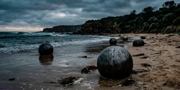 El misterio de las esferas metálicas que cayeron del cielo en una remota playa de Australia