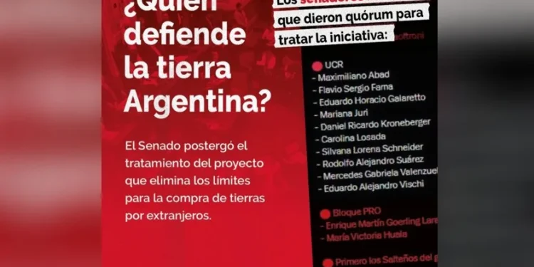 El “Radicalismo Auténtico” afirmó que la tierra no es una mercancía más