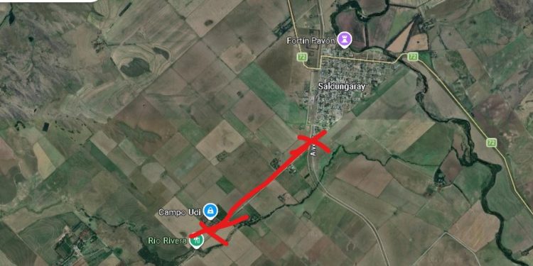 Corte programado de tránsito en camino vecinal de Saldungaray