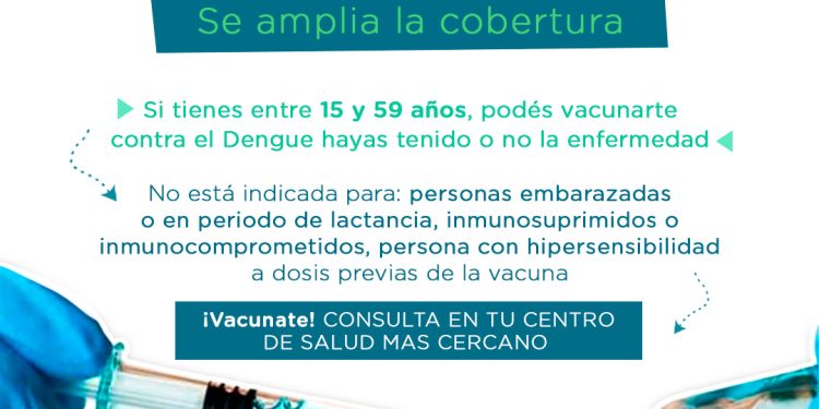 Salud: Amplían la cobertura de vacunación contra el dengue