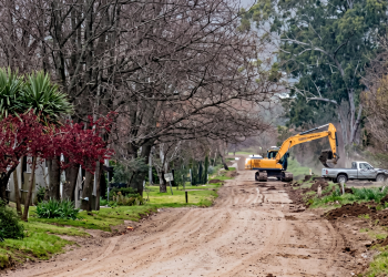 Se ejecutan obras de infraestructura pluvial en el Barrio La Cumbre de Sierra de la Ventana