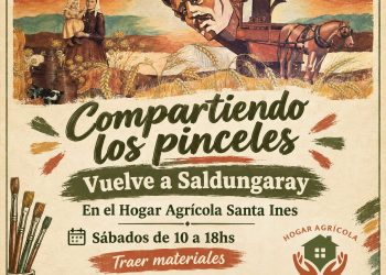 «Compartiendo los pinceles»: un taller de arte colaborativo que vuelve a Saldungaray