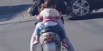 Niños en peligro sobre dos ruedas