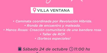 Octubre Rosa llega a Villa Ventana con una jornada de encuentro y prevención