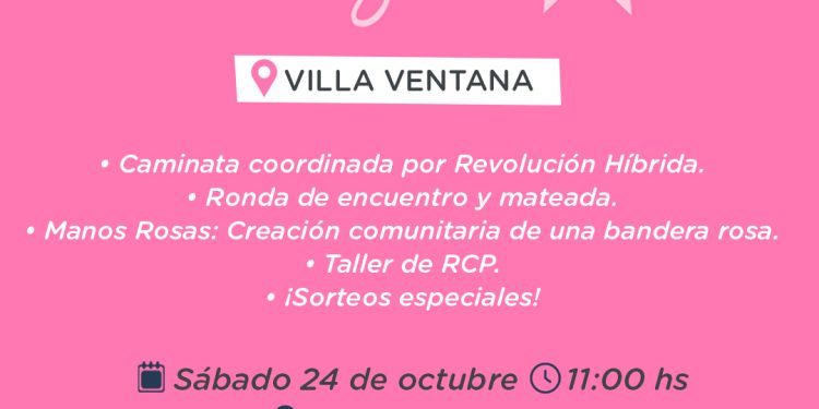 Octubre Rosa llega a Villa Ventana con una jornada de encuentro y prevención