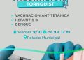 Este viernes habrá vacunación itinerante en el hall del Palacio Municipal
